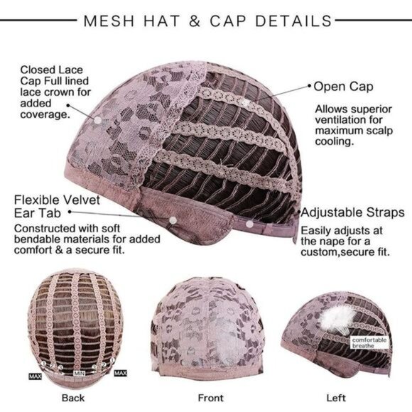 GLOSIE'S Long Wigs for Women, Synthetic Hair Ombre Brown - Picture 6 of 7